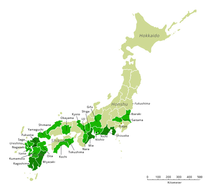 Japan Anbaugebiete